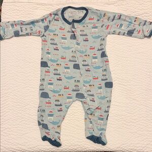 Magnetic Me Nautical Whale Print Footie